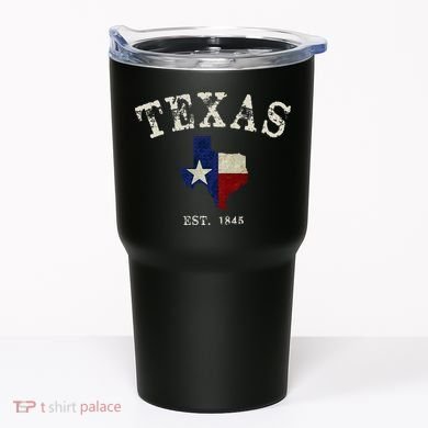 Distressed Texas State Flag Map Tumbler