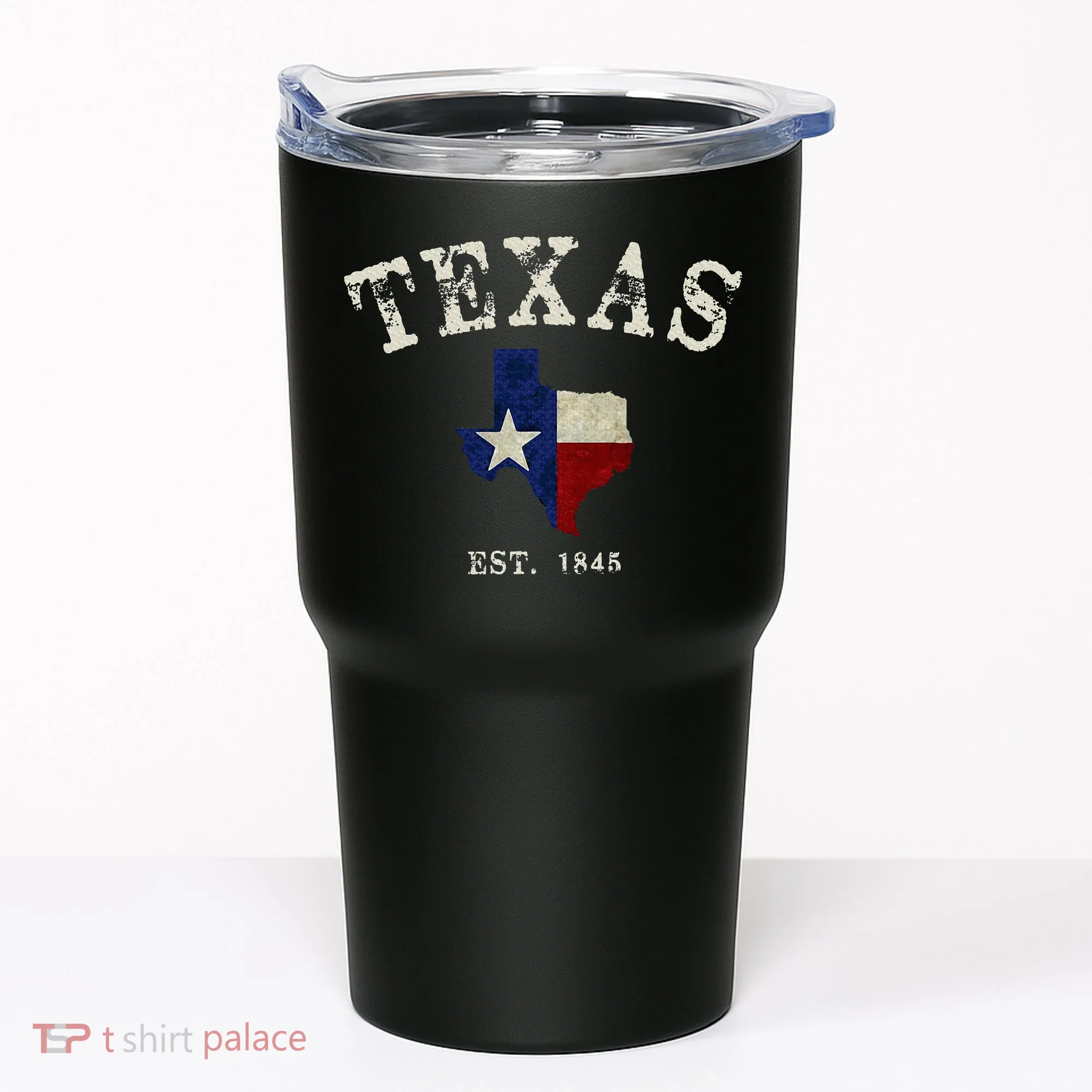 Distressed Texas State Flag Map Tumbler