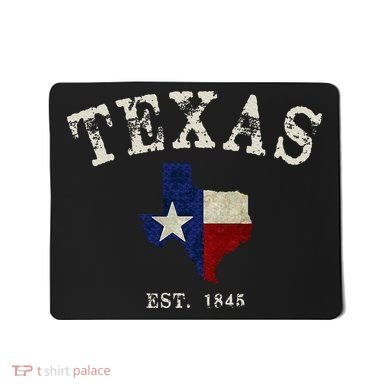 Distressed Texas State Flag Map Mousepad