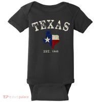 Distressed Texas State Flag Map Baby Bodysuit thumb 0
