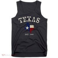 Distressed Texas State Flag Map Tank Top thumb 0