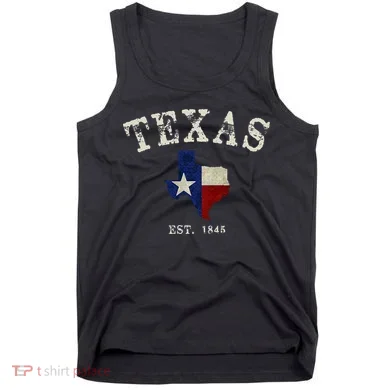 Distressed Texas State Flag Map Tank Top