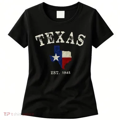 Distressed Texas State Flag Map Women's T-Shirt