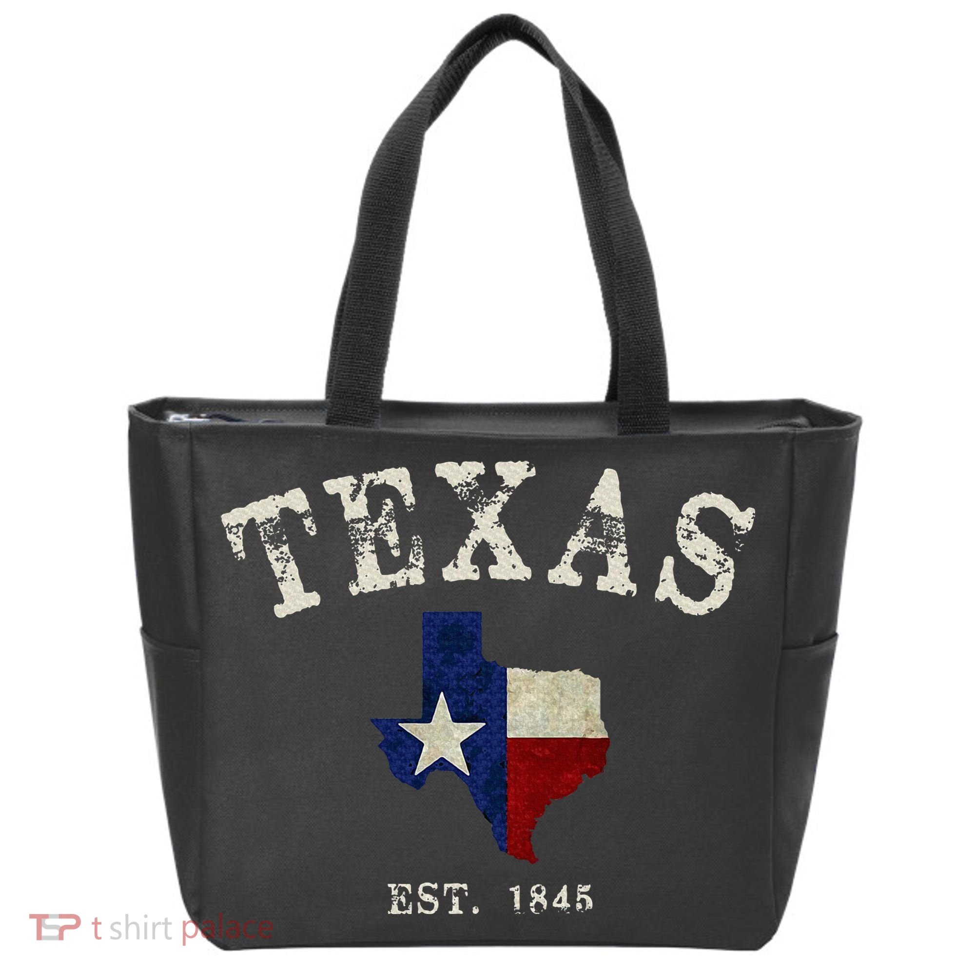 Distressed Texas State Flag Map Tote Bag