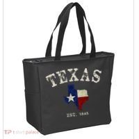 Distressed Texas State Flag Map Tote Bag thumb 2