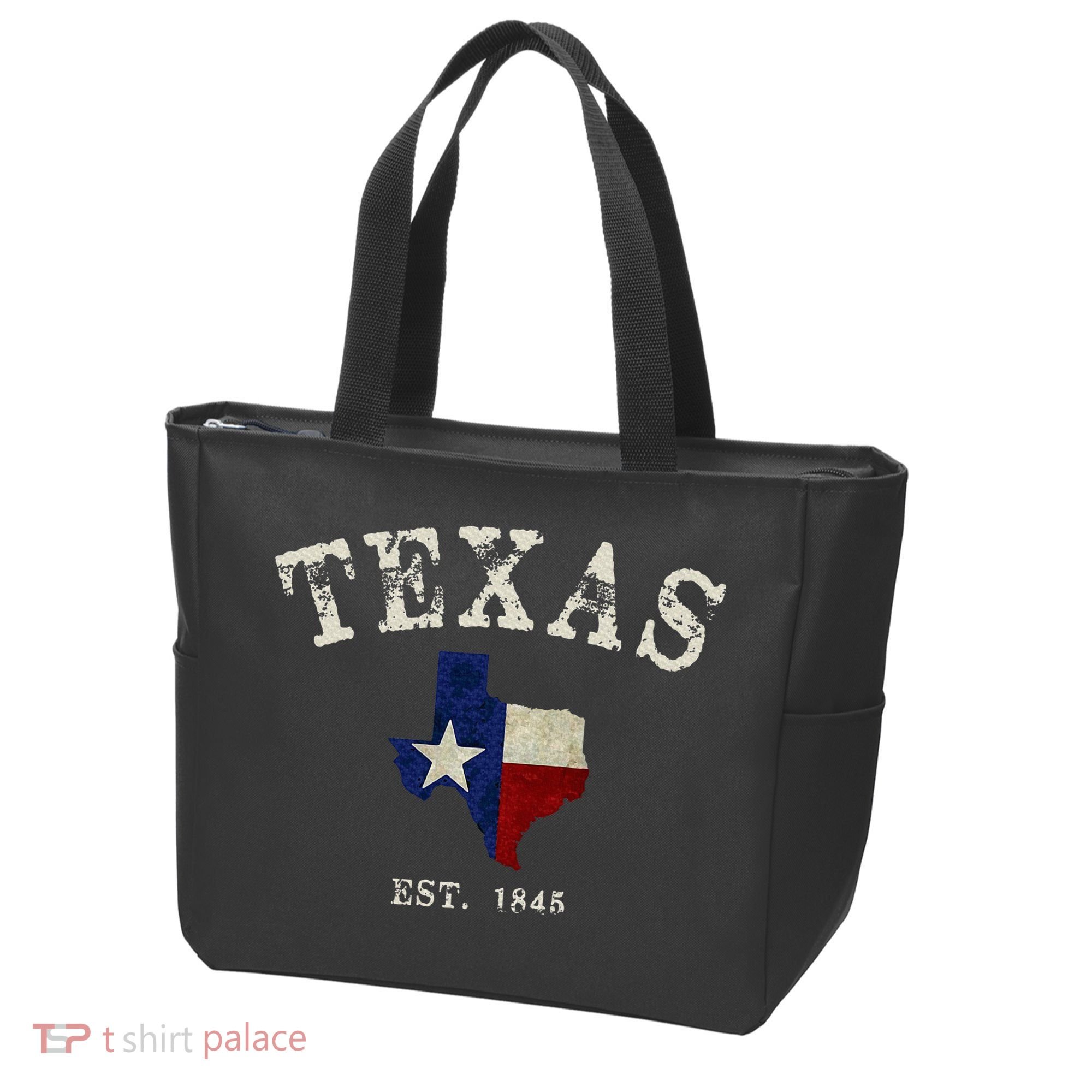 Distressed Texas State Flag Map Tote Bag