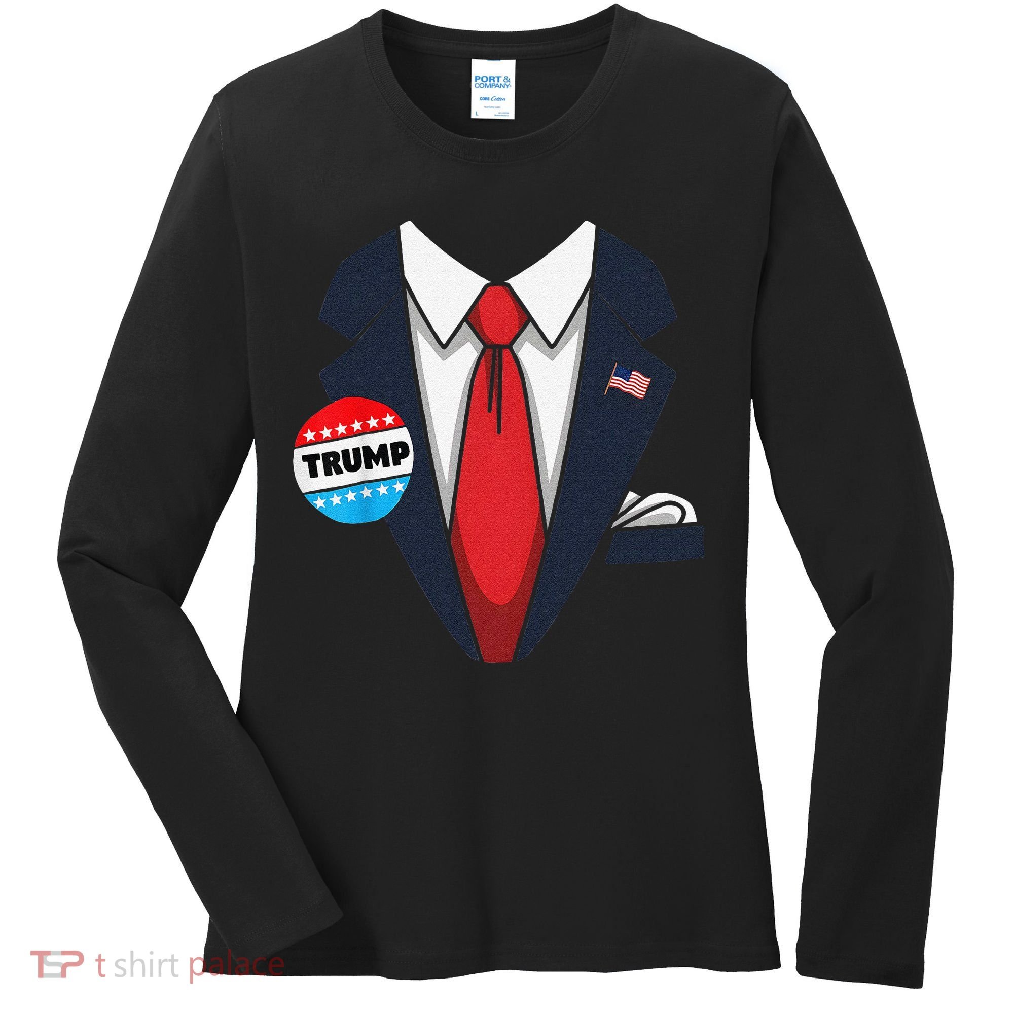 Donald Trump Suit Women's Long Sleeve Shirt