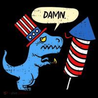 Damn TRex Short Hands Firecracker Funny Firework 4th Of July Long Sleeve Shirt thumb 2