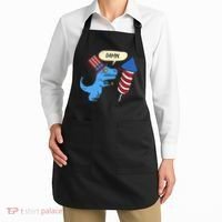 Damn TRex Short Hands Firecracker Funny Firework 4th Of July Apron thumb 2