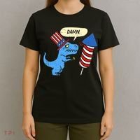 Damn TRex Short Hands Firecracker Funny Firework 4th Of July T-Shirt thumb 4