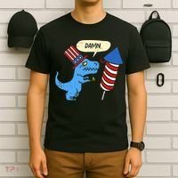 Damn TRex Short Hands Firecracker Funny Firework 4th Of July T-Shirt thumb 6