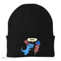 Damn TRex Short Hands Firecracker Funny Firework 4th Of July Beanie thumb 0