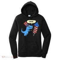 Damn TRex Short Hands Firecracker Funny Firework 4th Of July Women's Hoodie thumb 0