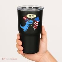 Damn TRex Short Hands Firecracker Funny Firework 4th Of July Tumbler thumb 2