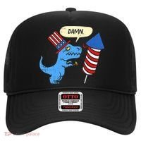 Damn TRex Short Hands Firecracker Funny Firework 4th Of July Hat thumb 0