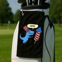 Damn TRex Short Hands Firecracker Funny Firework 4th Of July Golf Towel thumb 2