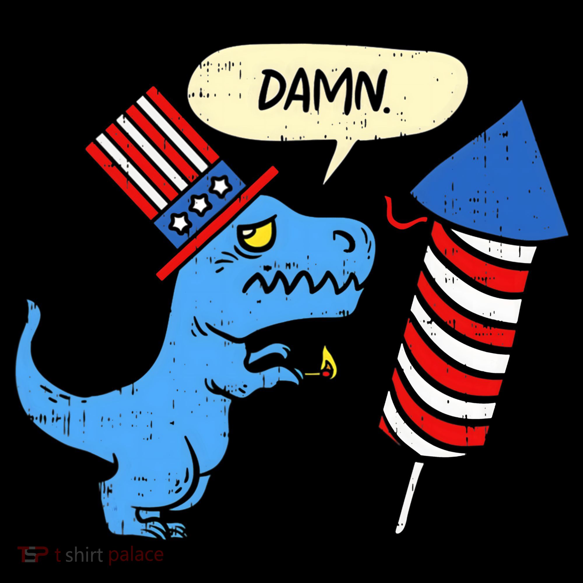 Damn TRex Short Hands Firecracker Funny Firework 4th Of July Women's T-Shirt