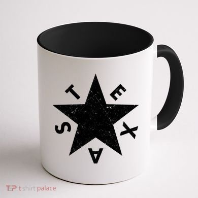 Distressed Texas Star Coffee Mug back