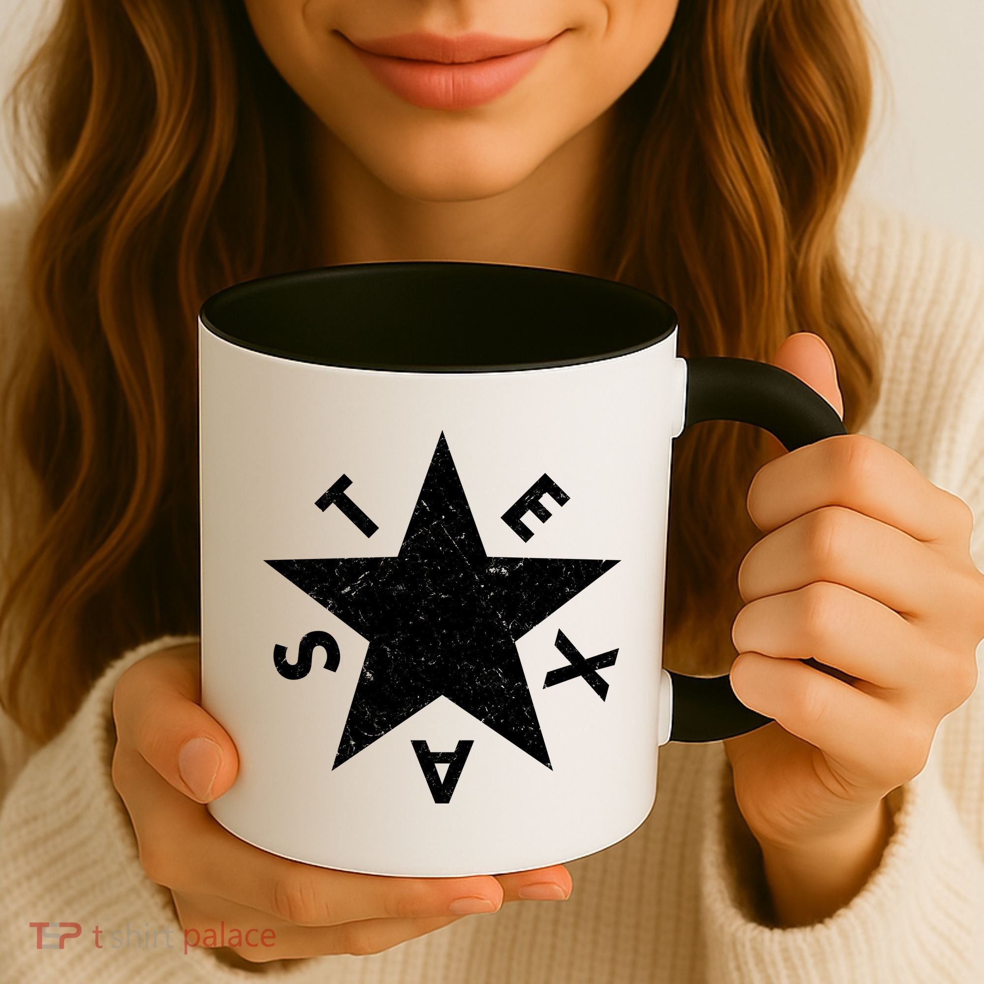 Distressed Texas Star Coffee Mug