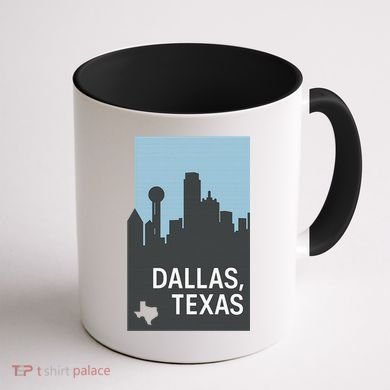 Dallas Texas Simple Coffee Mug back