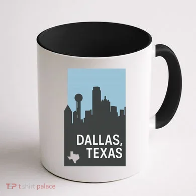 Dallas Texas Simple Coffee Mug back