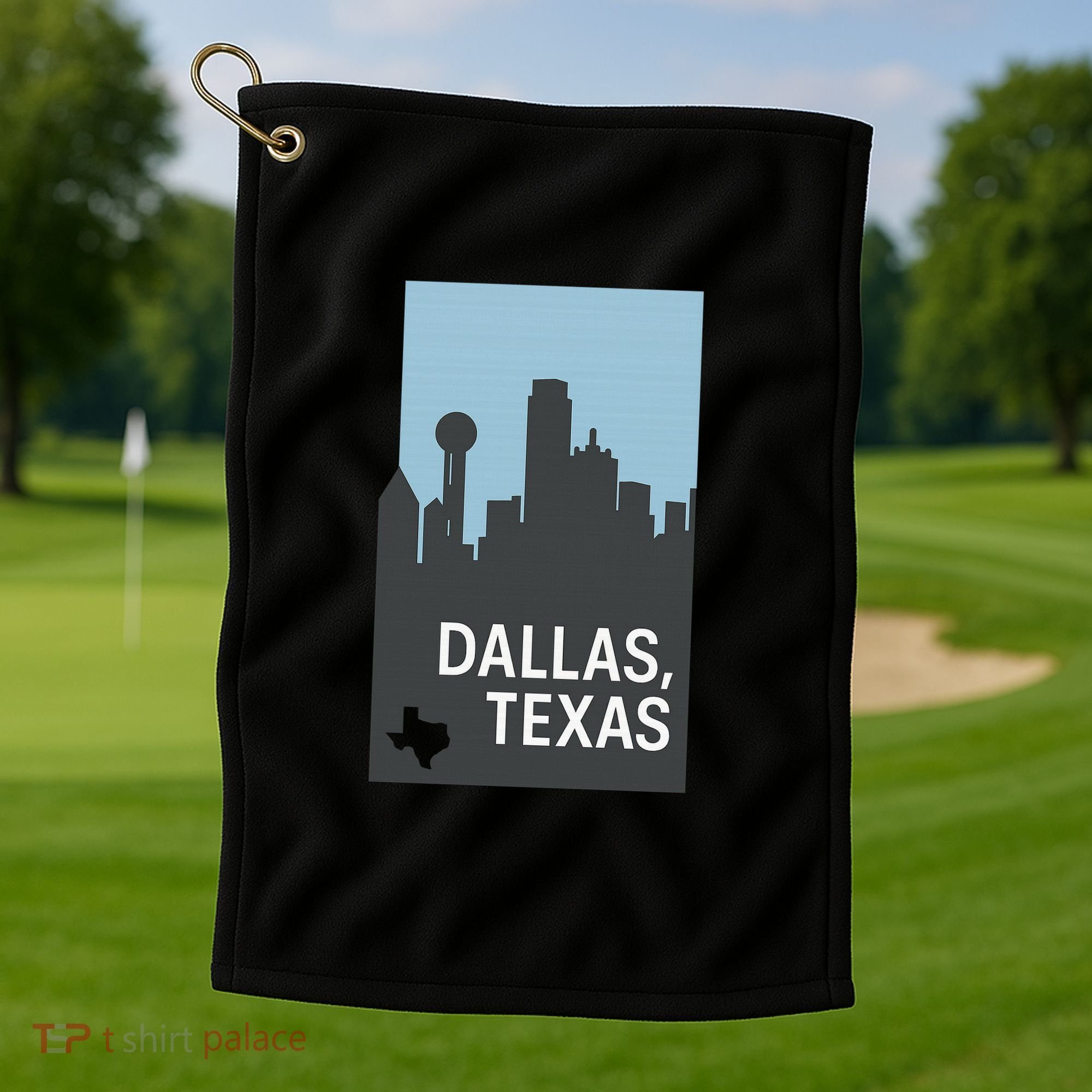 Dallas Texas Simple Golf Towel
