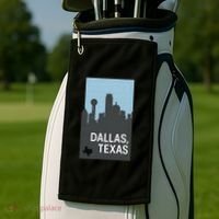 Dallas Texas Simple Golf Towel thumb 2