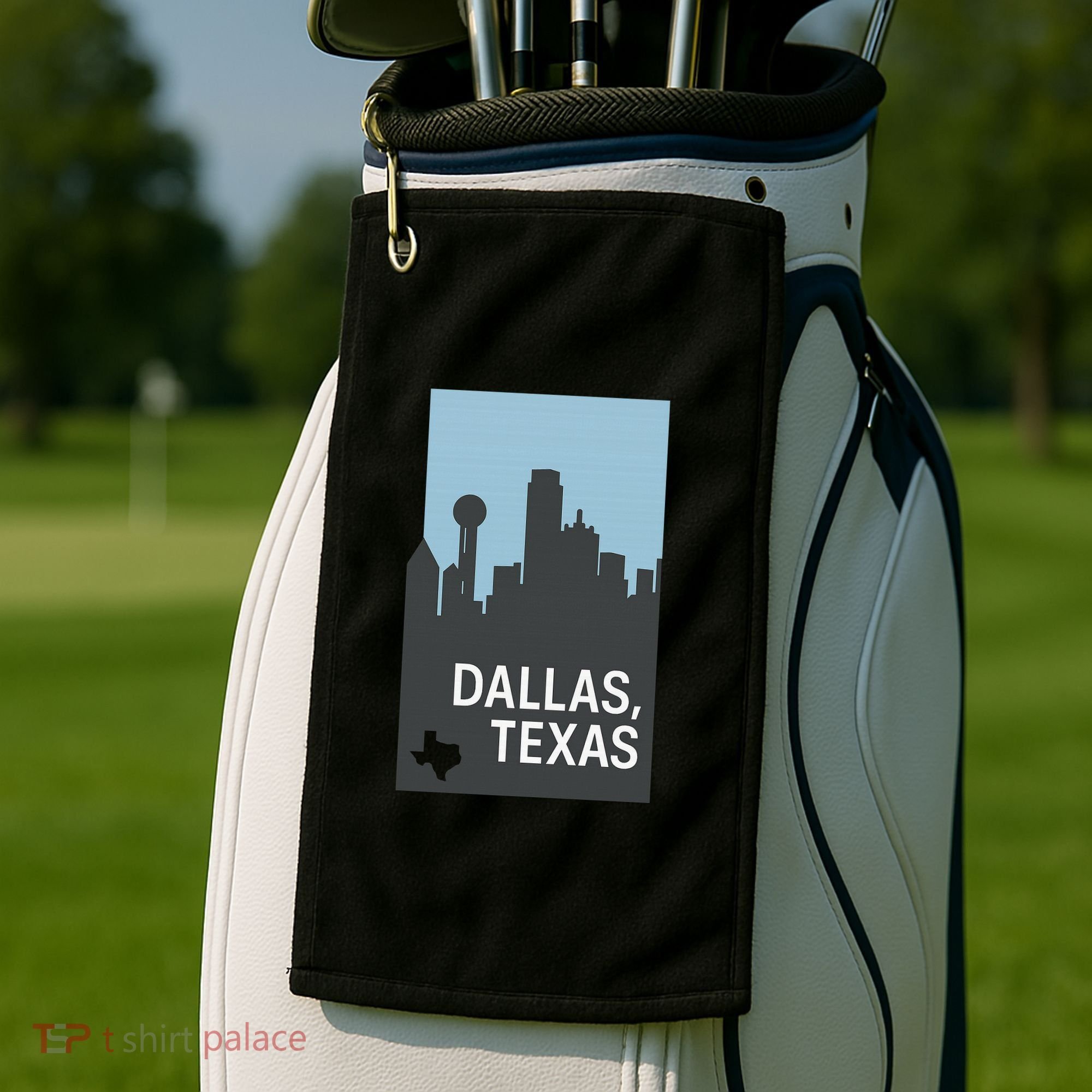 Dallas Texas Simple Golf Towel