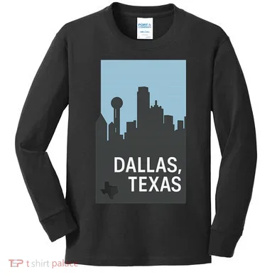 Dallas Texas Simple Kids Long Sleeve Shirt