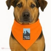 Dallas Texas Simple USA-Made Doggie Bandana thumb 1