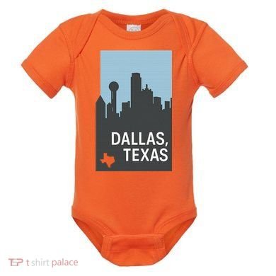 Dallas Texas Simple Baby Bodysuit