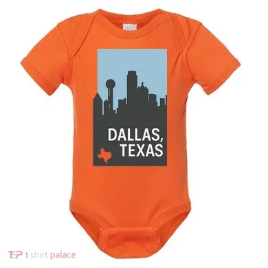 Dallas Texas Simple Baby Bodysuit