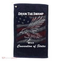 Drain The Swamp With A Convention Of States Golf Towel thumb 0