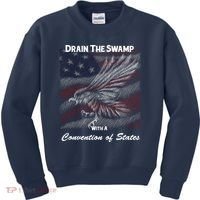 Drain The Swamp With A Convention Of States Kids Sweatshirt thumb 0
