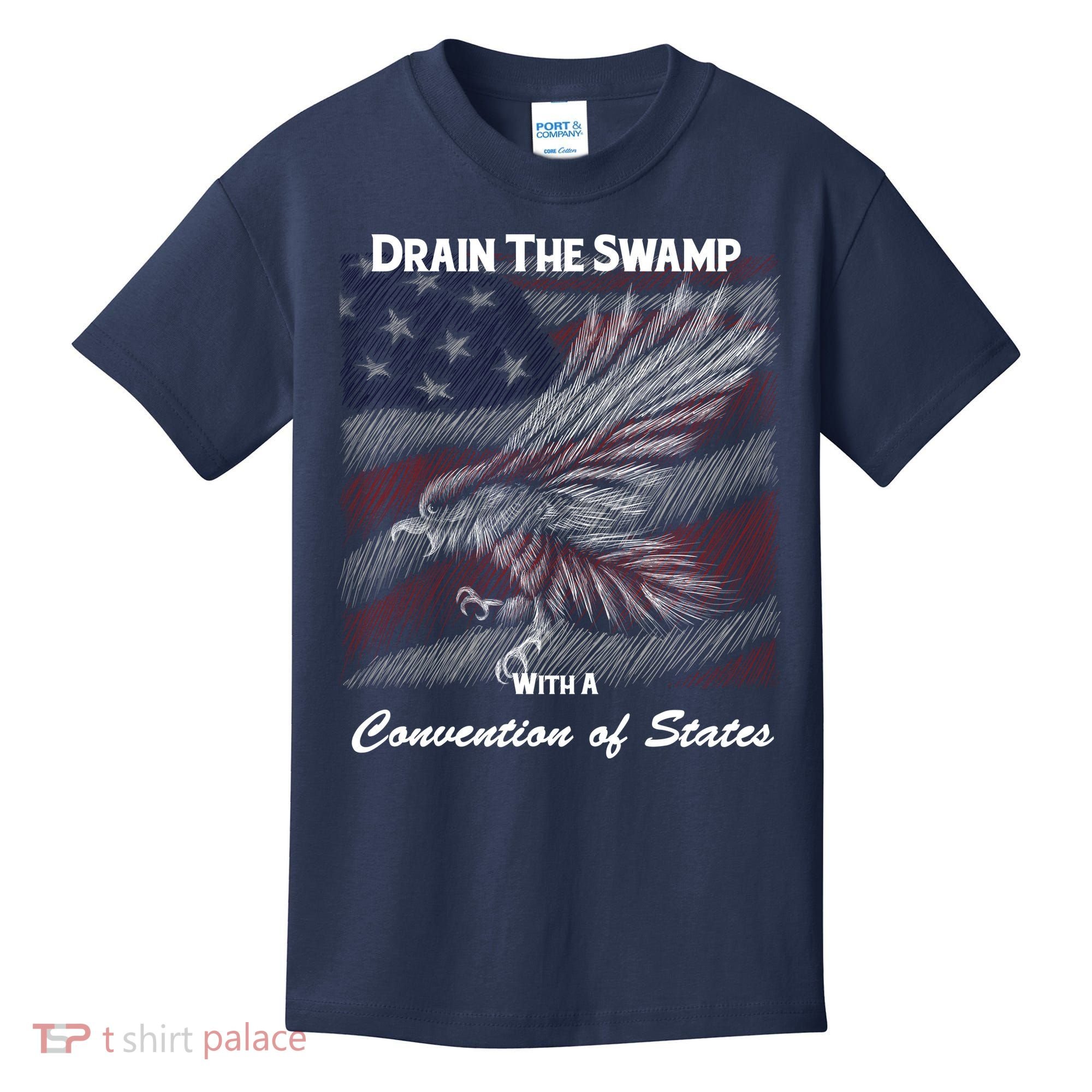 Drain The Swamp With A Convention Of States Kids T-Shirt