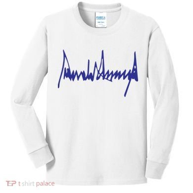 Donald Trump Signature Kids Long Sleeve Shirt