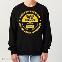 DadS Taxi Service Fathers Day Funny Dad Papa Chauffeur Cab Women's Sweatshirt thumb 0