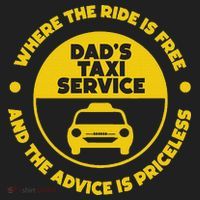 DadS Taxi Service Fathers Day Funny Dad Papa Chauffeur Cab Beanie thumb 2