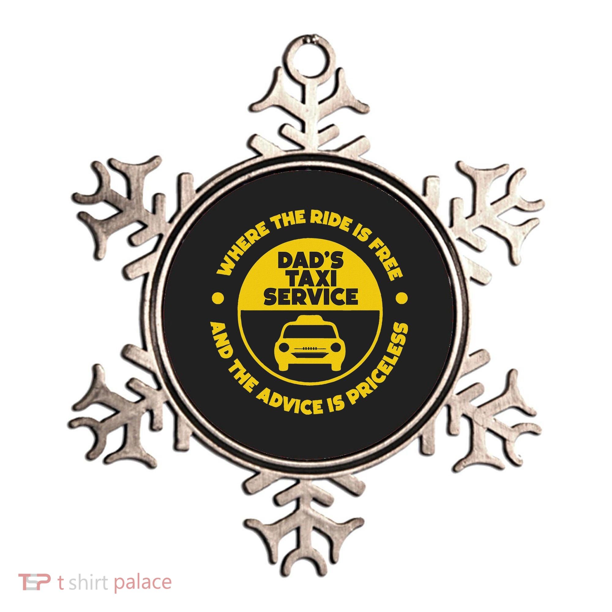DadS Taxi Service Fathers Day Funny Dad Papa Chauffeur Cab Ornament
