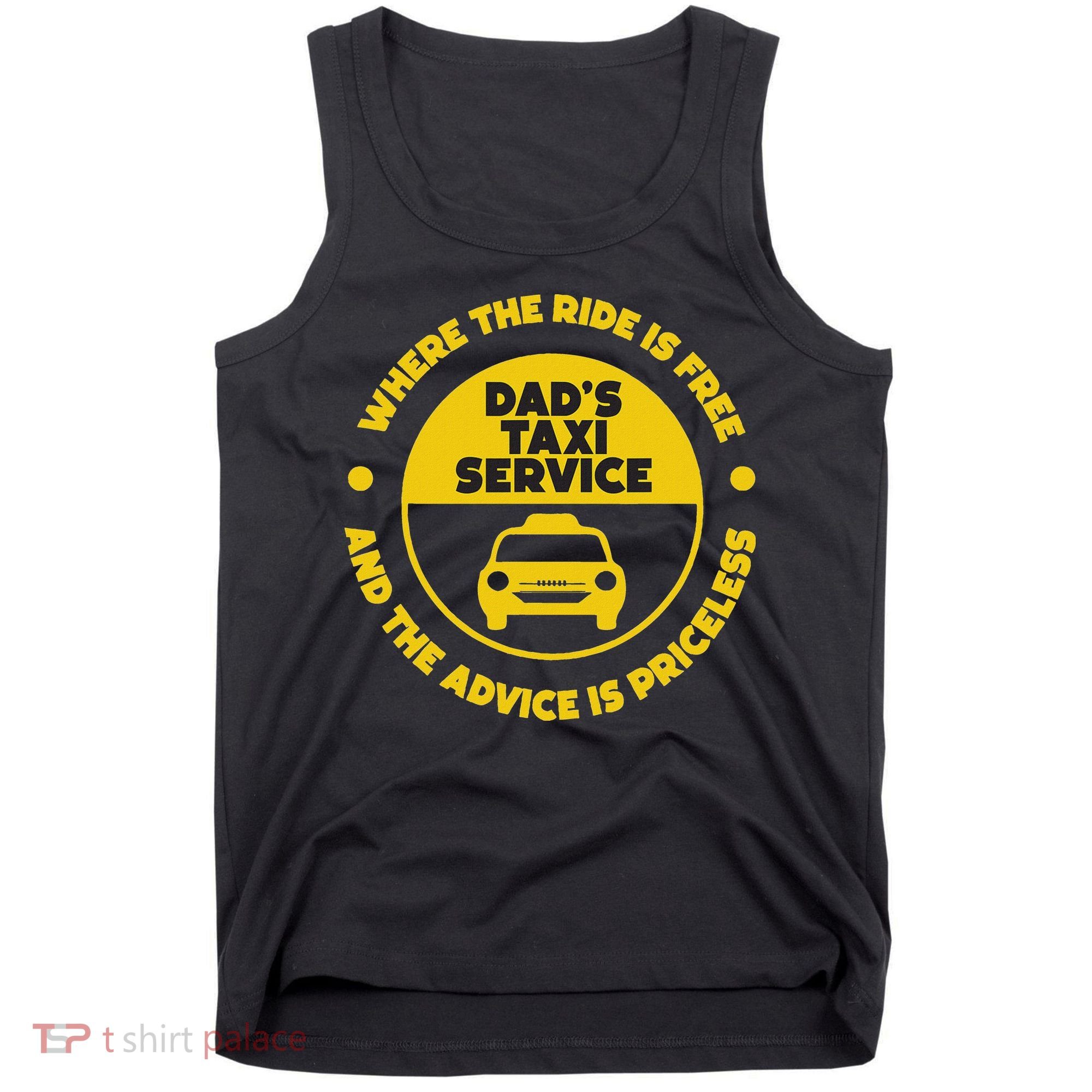 DadS Taxi Service Fathers Day Funny Dad Papa Chauffeur Cab Tank Top