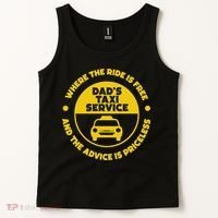 DadS Taxi Service Fathers Day Funny Dad Papa Chauffeur Cab Tank Top thumb 2