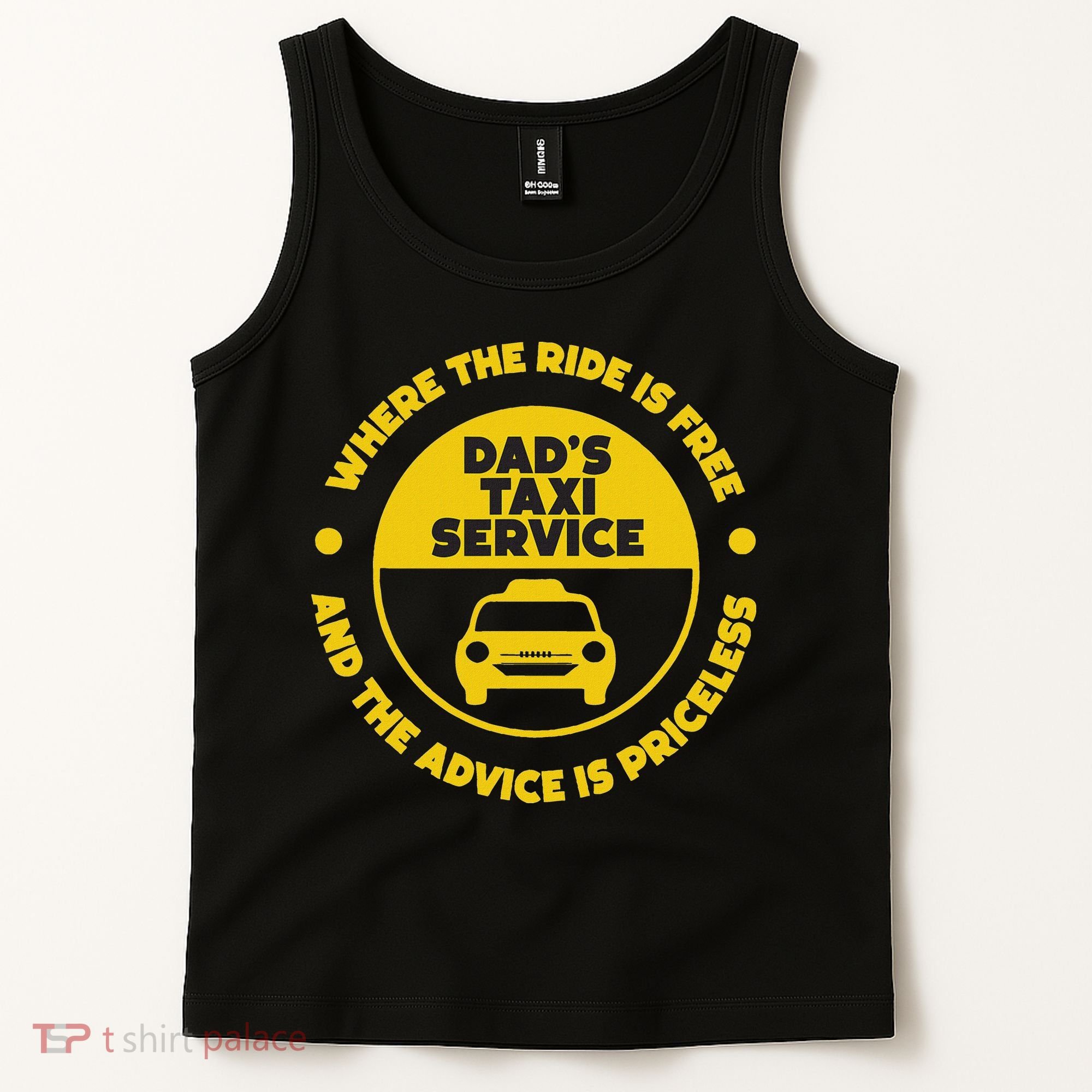 DadS Taxi Service Fathers Day Funny Dad Papa Chauffeur Cab Tank Top