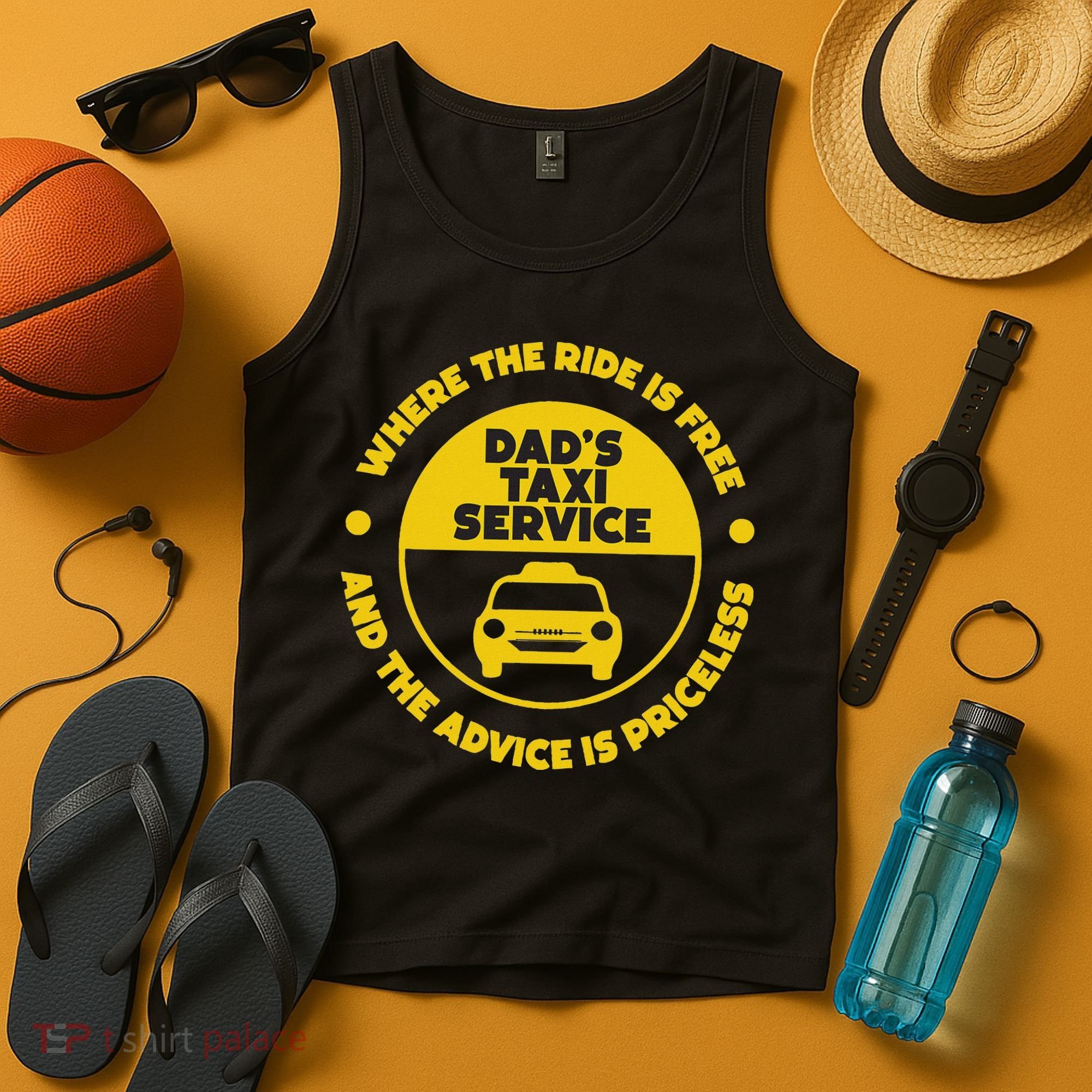 DadS Taxi Service Fathers Day Funny Dad Papa Chauffeur Cab Tank Top
