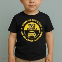 DadS Taxi Service Fathers Day Funny Dad Papa Chauffeur Cab Toddler T-Shirt thumb 2