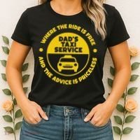 DadS Taxi Service Fathers Day Funny Dad Papa Chauffeur Cab Women's T-Shirt thumb 2