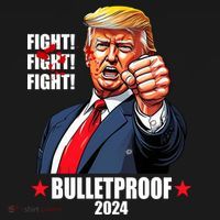 Donald Trump Shot Bulletproof Fight 2024 Election Toddler Hoodie thumb 2