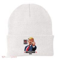 Donald Trump Shot Bulletproof Fight 2024 Election Beanie thumb 0