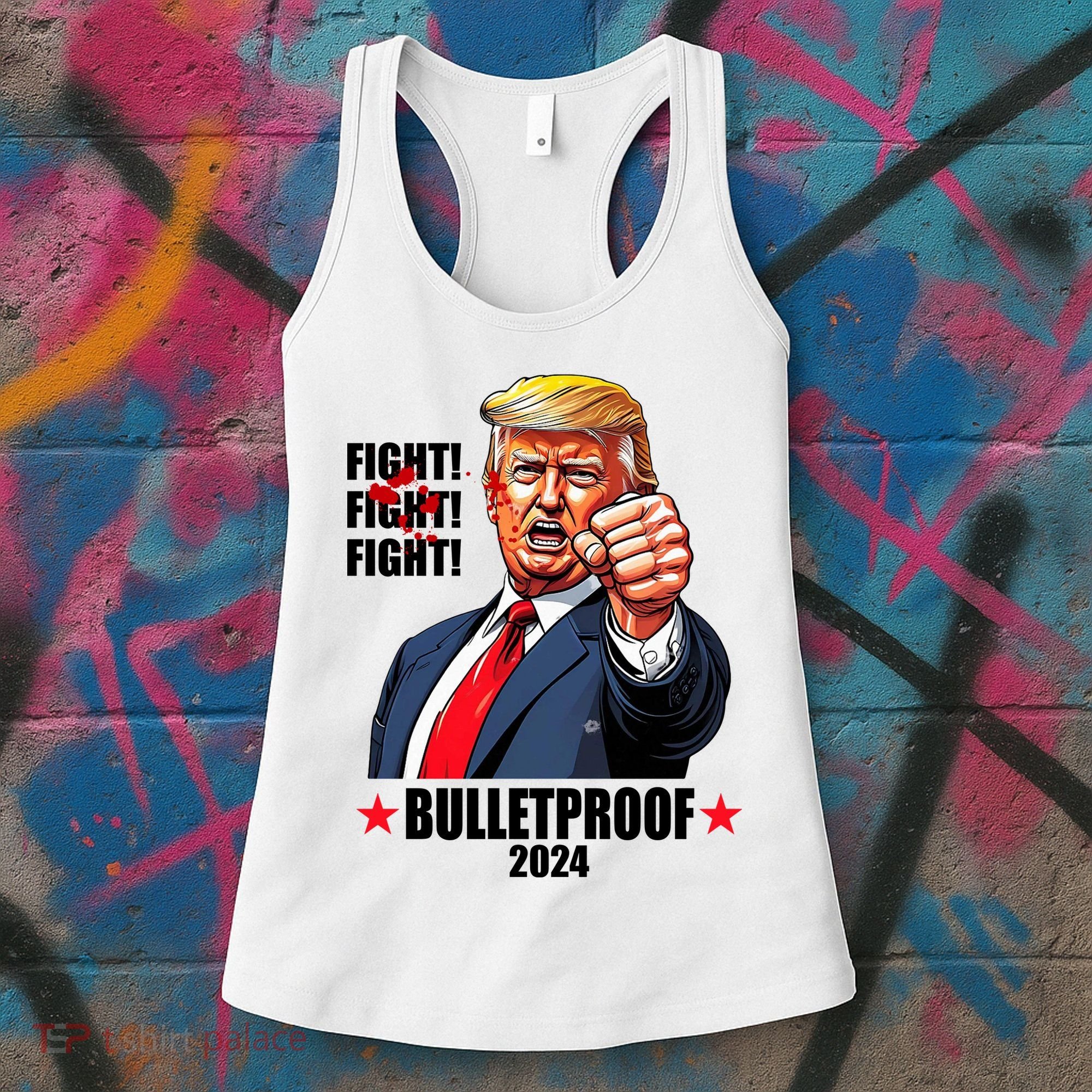 Donald Trump Shot Bulletproof Fight 2024 Election Women's Tank Top