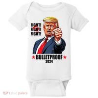 Donald Trump Shot Bulletproof Fight 2024 Election Baby Bodysuit thumb 0