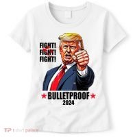 Donald Trump Shot Bulletproof Fight 2024 Election Women's T-Shirt thumb 0